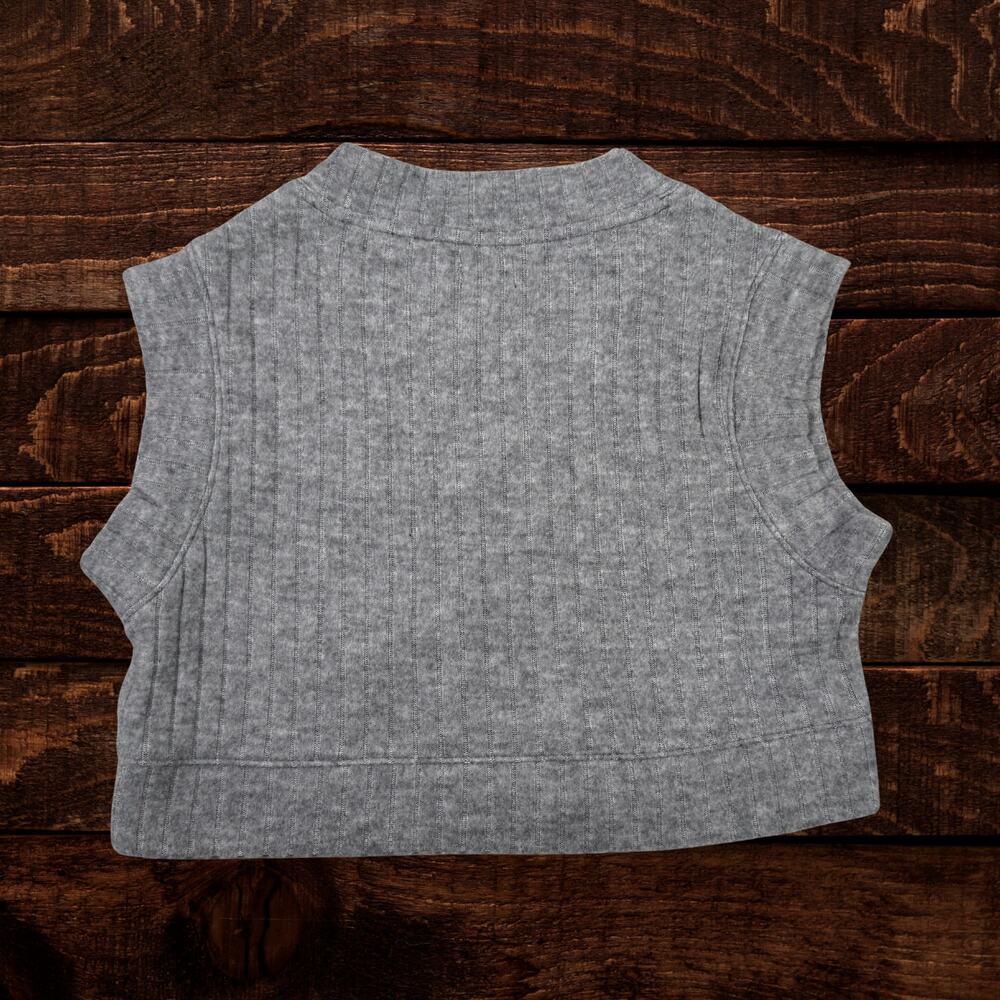 Urban Outfitters BDG Kodi Cropped Ribbed V-Neck Sweater Vest Gray XS - Picture 3 of 8